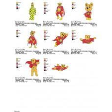 Package 8 SuperTed 01 Embroidery Designs